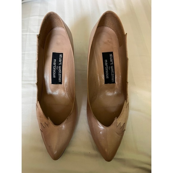 Vintage Stuart Weitzman for Martinique Mauve Snake Leather Pumps  7.5 - Picture 1 of 9